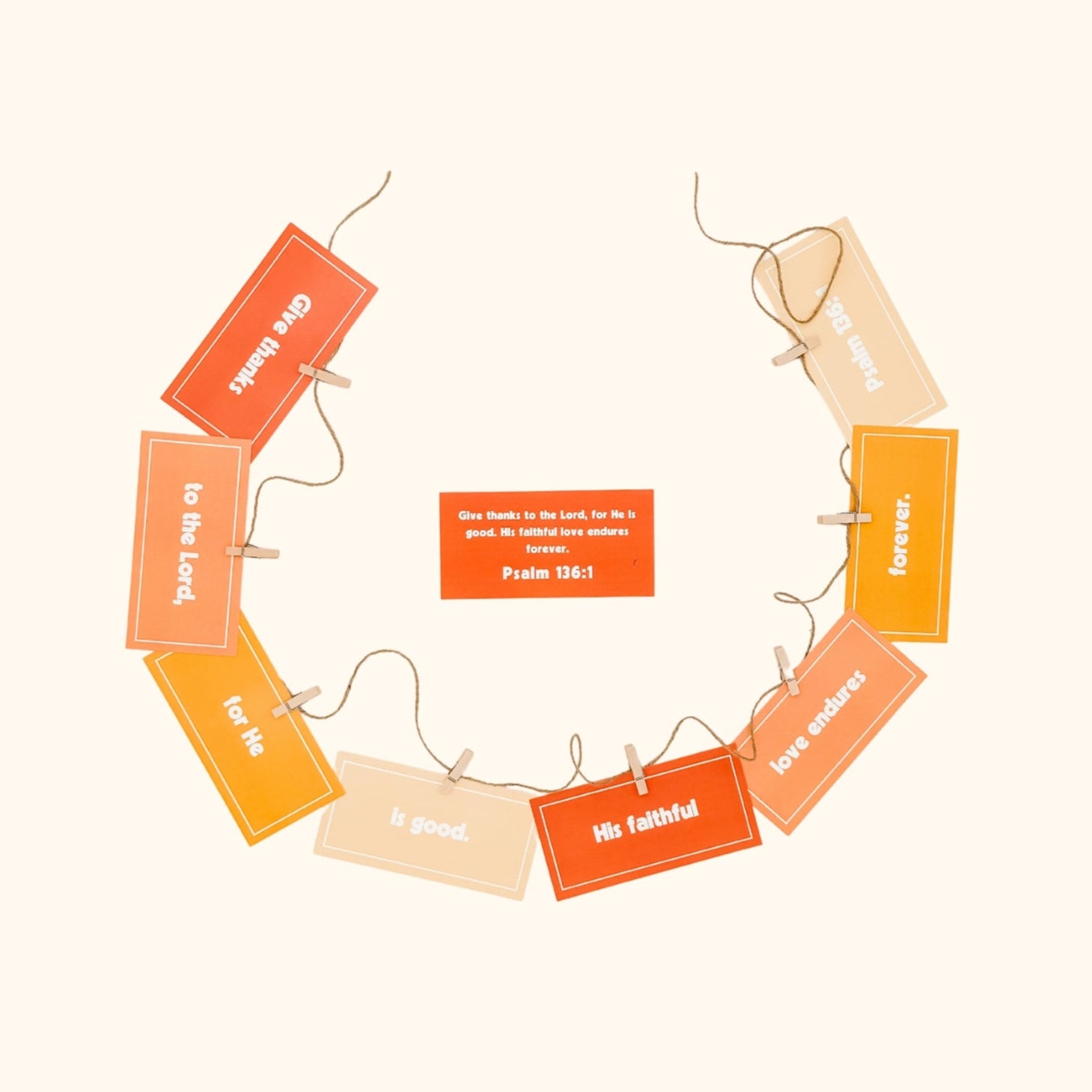 October Scripture Garland – Psalm 136:1