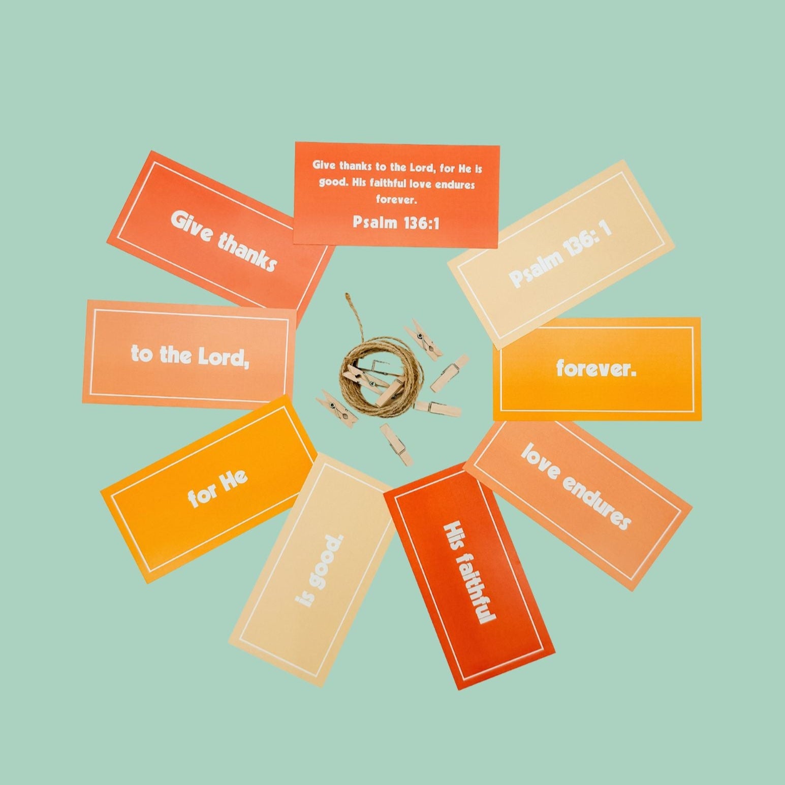 October Scripture Garland – Psalm 136:1
